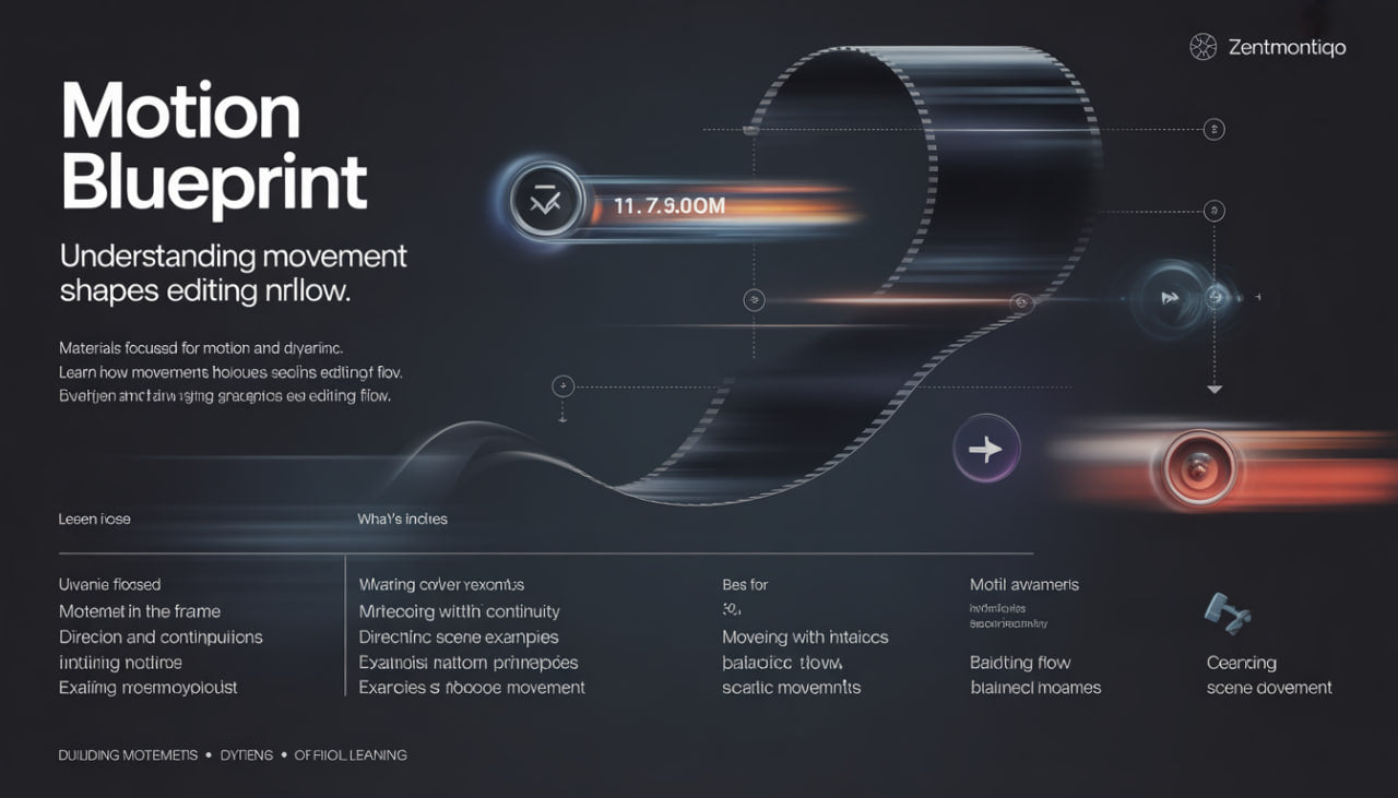 Motion Blueprint graphic with text and design elements on a dark background