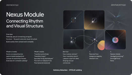 Zentmonitqo Nexus Module presentation slide with text and graphics on a dark background